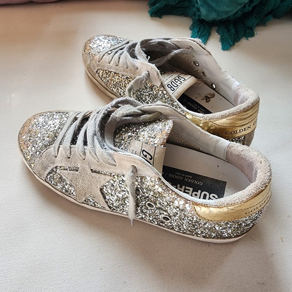 Golden Goose glitter superstar sneakers Size 37